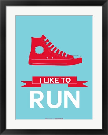 Framed I Like to Run 1 Print