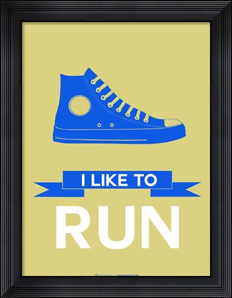 Framed I Like to Run 2 Print