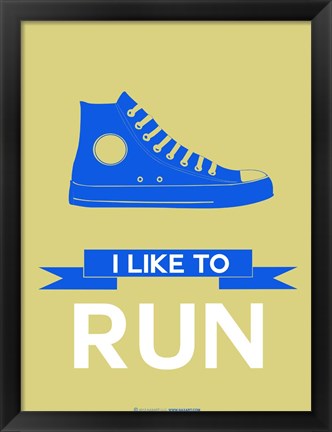 Framed I Like to Run 2 Print