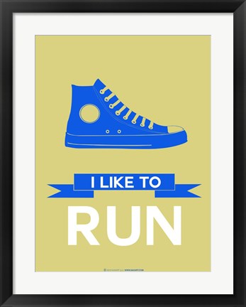 Framed I Like to Run 2 Print