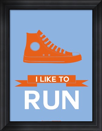 Framed I Like to Run 3 Print