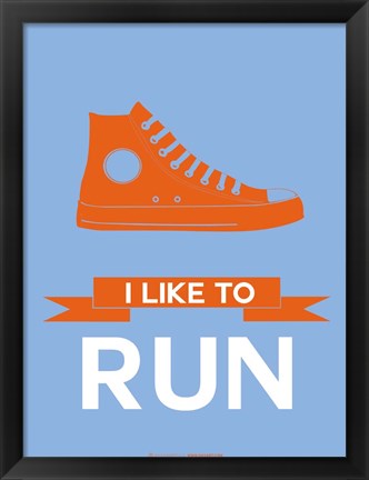 Framed I Like to Run 3 Print