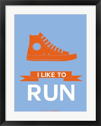 Framed I Like to Run 3 Print