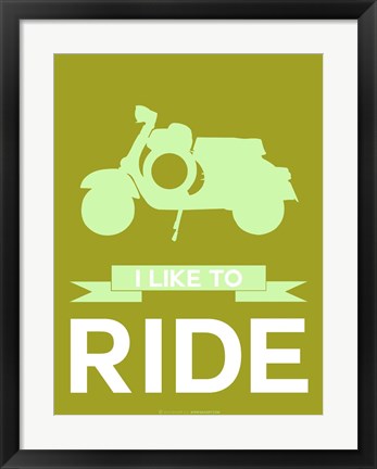 Framed I Like to Ride 3 Print