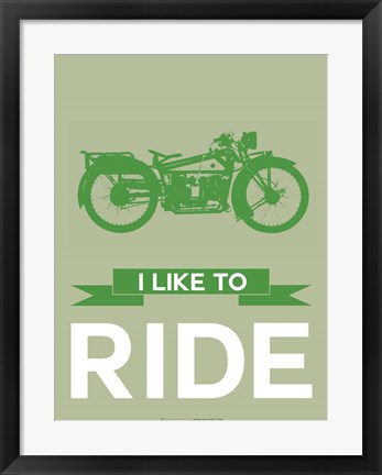 Framed I Like to Ride 8 Print