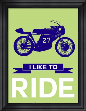 Framed I Like to Ride 11 Print