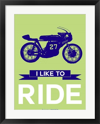 Framed I Like to Ride 11 Print