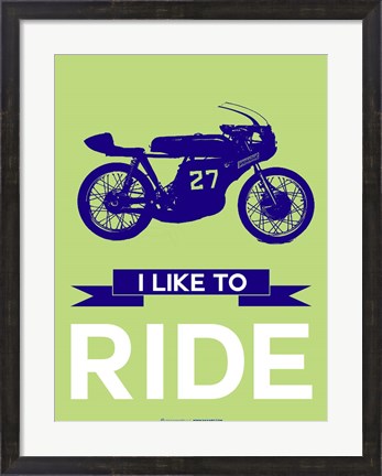 Framed I Like to Ride 11 Print