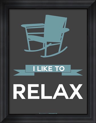 Framed I Like to Relax 1 Print