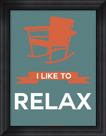 Framed I Like to Relax 2 Print