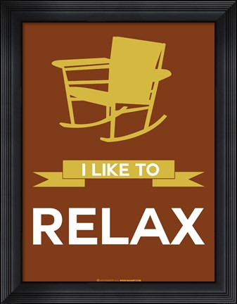 Framed I Like to Relax 3 Print