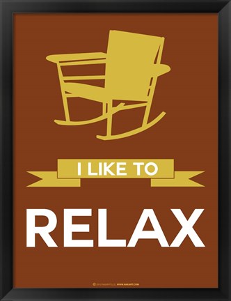 Framed I Like to Relax 3 Print