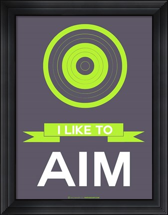 Framed I Like to Aim 3 Print