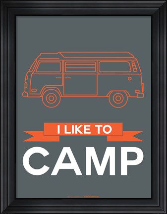 Framed I Like to Camp 1 Print