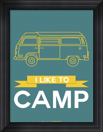 Framed I Like to Camp 2 Print