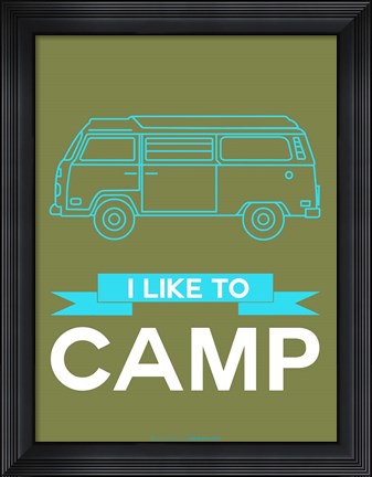 Framed I Like to Camp 3 Print