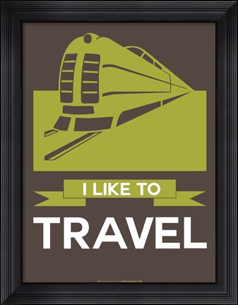 Framed I Like to Travel 2B Print