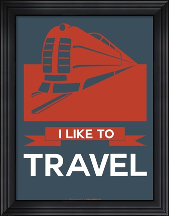 Framed I Like to Travel 3 Print