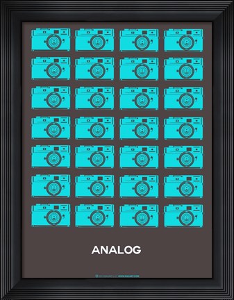Framed Analog Blue Camera Print