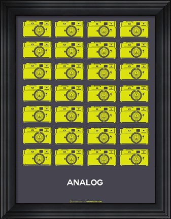 Framed Analog Yellow Camera Print