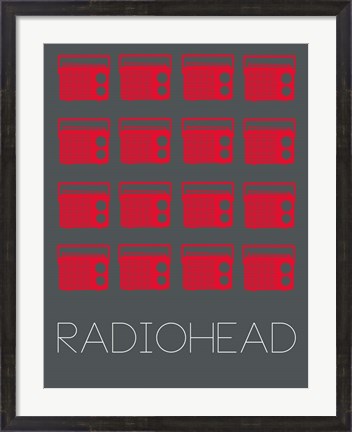 Framed Radiohead Red Print