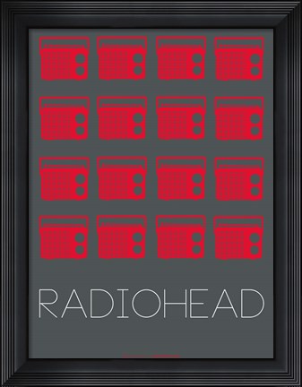 Framed Radiohead Red Print