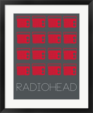 Framed Radiohead Red Print