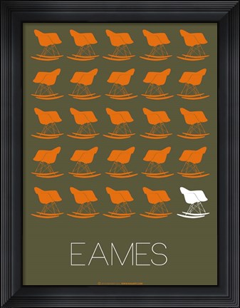 Framed Eames Rocking Chair 2 Print