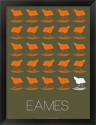 Framed Eames Rocking Chair 2 Print