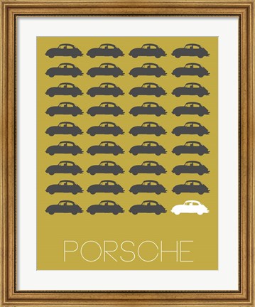Framed Porsche Grey Print
