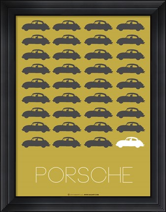 Framed Porsche Grey Print
