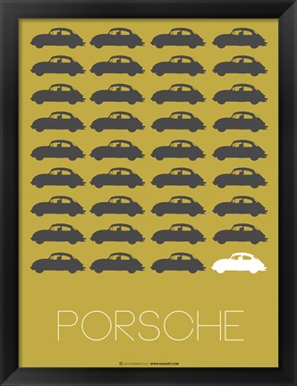 Framed Porsche Grey Print