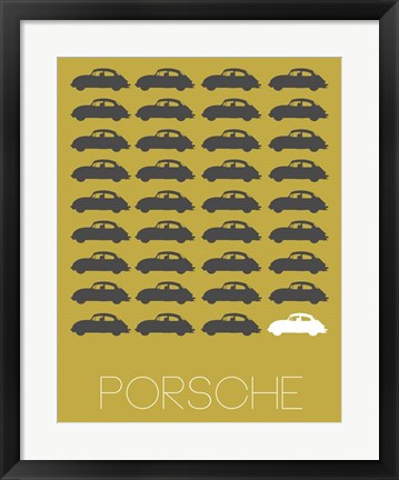 Framed Porsche Grey Print