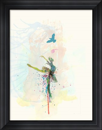 Framed Ballerina on the Stage Print