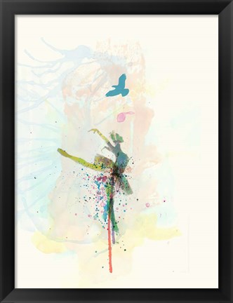 Framed Ballerina on the Stage Print