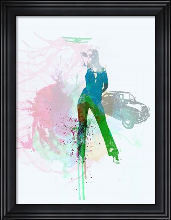 Framed Modern Marvels in Green Print