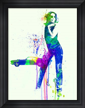 Framed Mustang Girl 2 Print