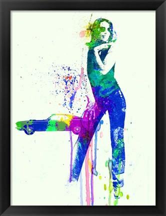 Framed Mustang Girl 2 Print