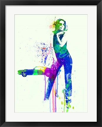 Framed Mustang Girl 2 Print