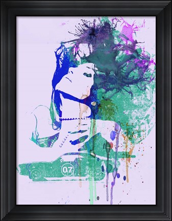 Framed Challenger Girl Green Print