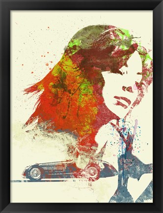 Framed Ferrari Girl Print