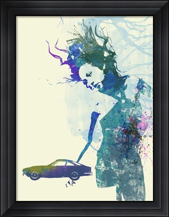 Framed Ferrari Lusso Girl Print