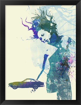 Framed Ferrari Lusso Girl Print