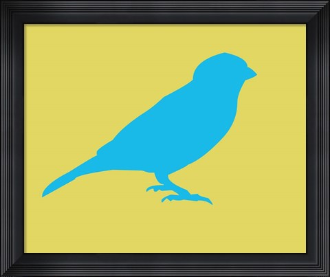 Framed Blue Bird Print