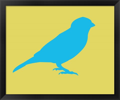Framed Blue Bird Print