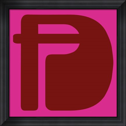 Framed Letter A Purple Print