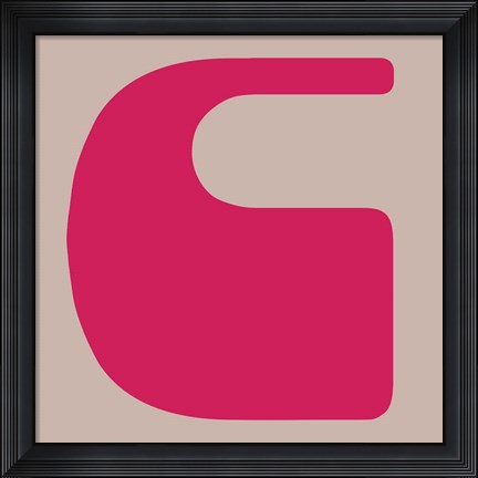 Framed Letter C Pink Print