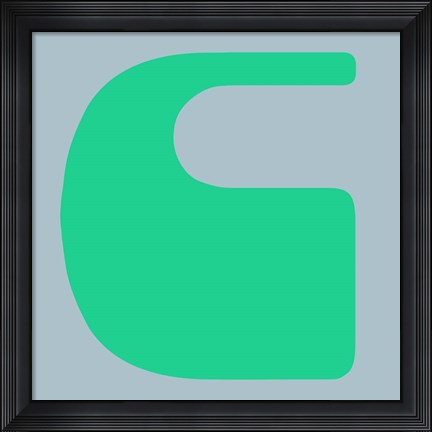 Framed Letter C Green Print