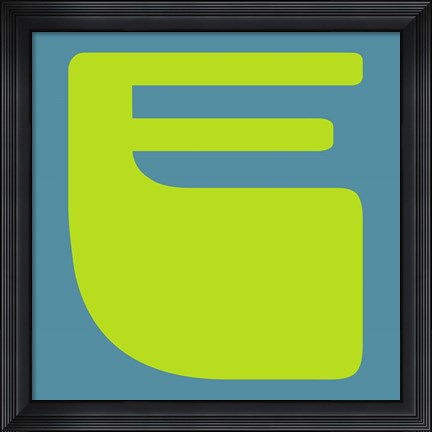 Framed Letter E Yellow Print