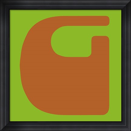 Framed Letter G Orange Print